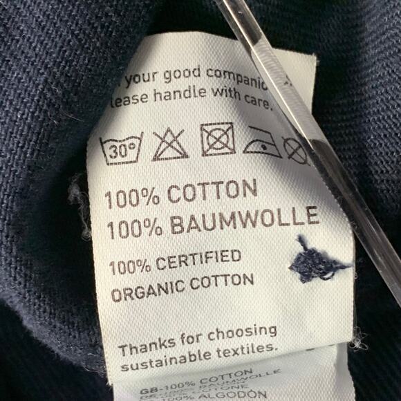 MERZ B. SCHWANEN Size XL Navy Twill Cotton One Pocket Long Sleeve Shirt - Picture 6 of 6